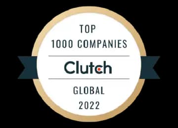 Clutch Top 1000 Companies badge